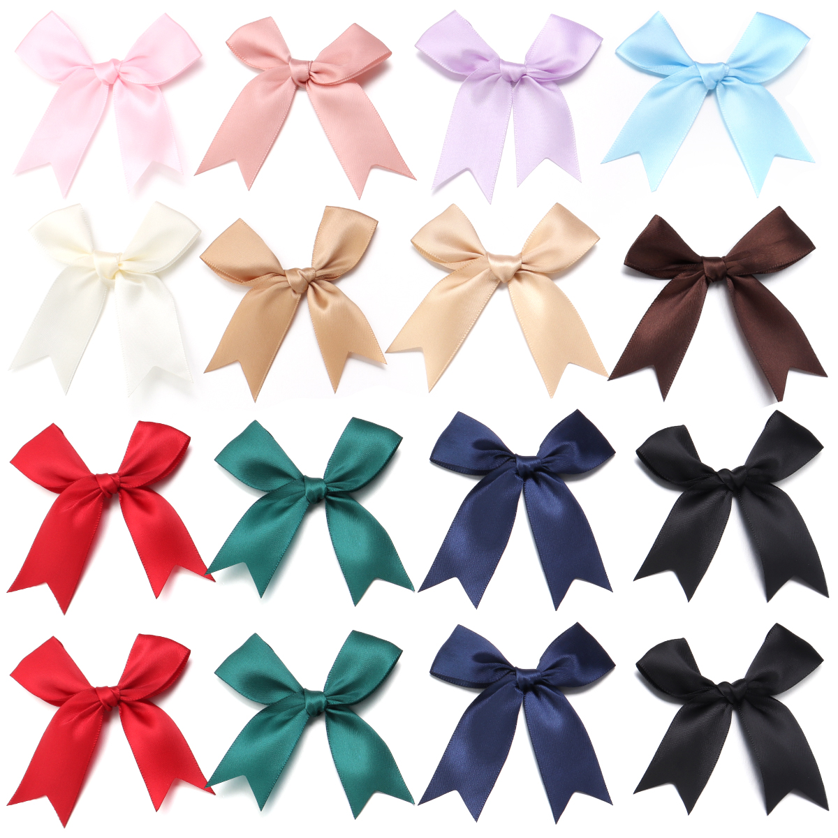 Art Craft Activity - 20pcs/lot 8.5x8.5cm Colourful Satin Ribbon Bows