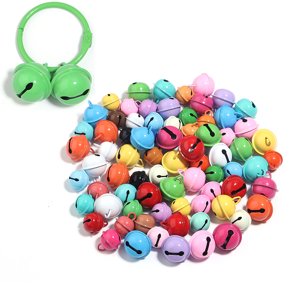 Art Craft Christmas - 30pcs/lot 14/17/22mm Mix Color Metal Jingle
