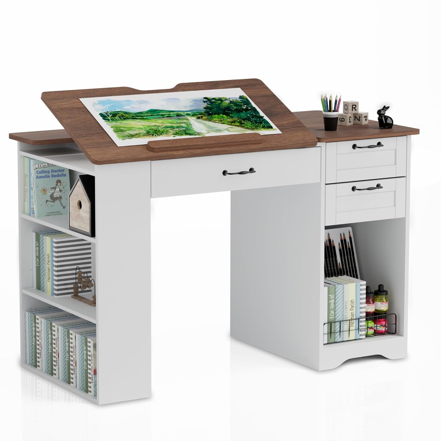Art & Craft Job Vacancies - Drafting Table with Storage Cabinet &