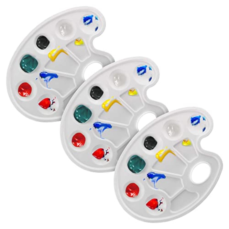Art Craft Class - 10-Well Plastic Artist Painting Palette Pack