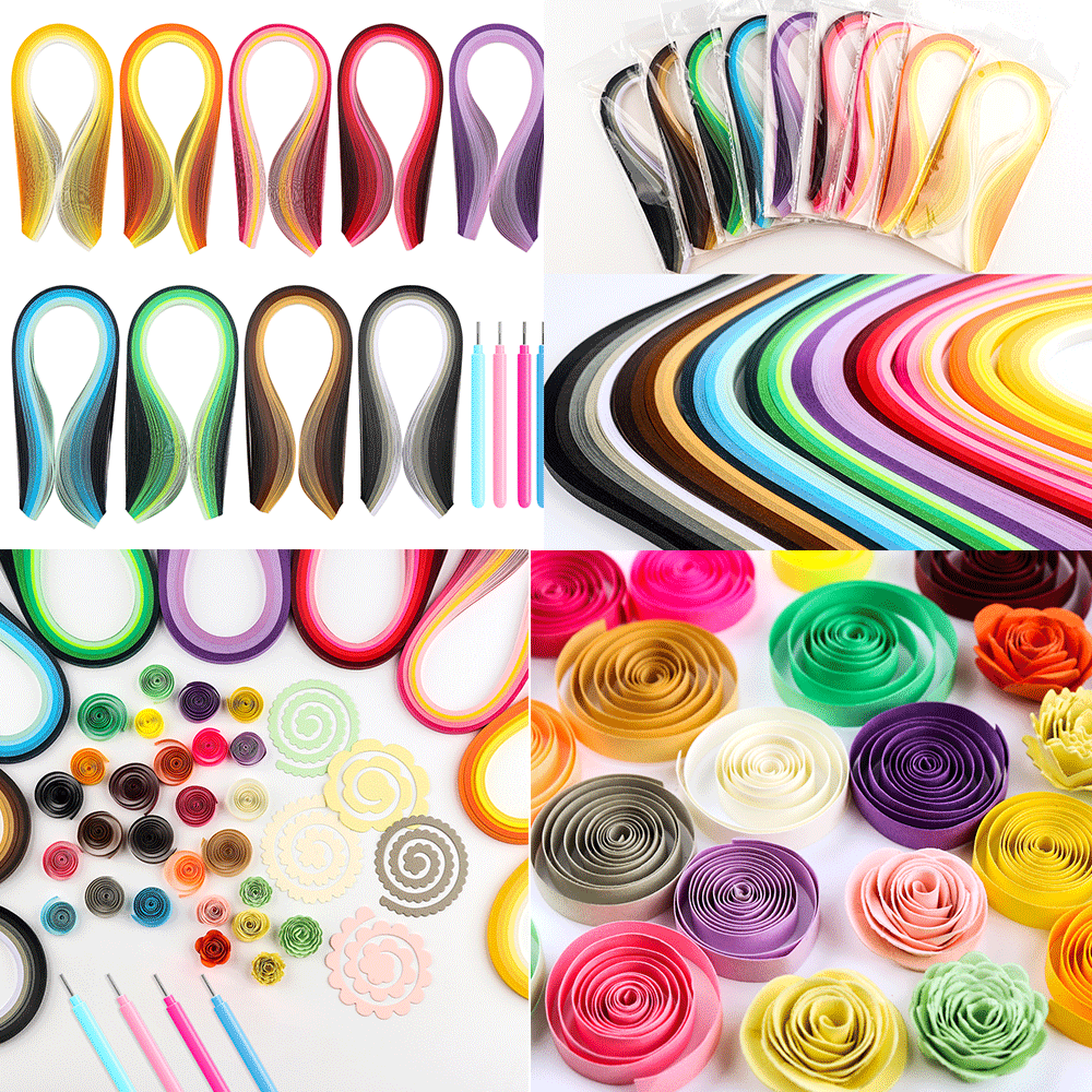 Art & Craft Paper Quilling - 100strips/pack Gradient Color Quilling Paper Strips