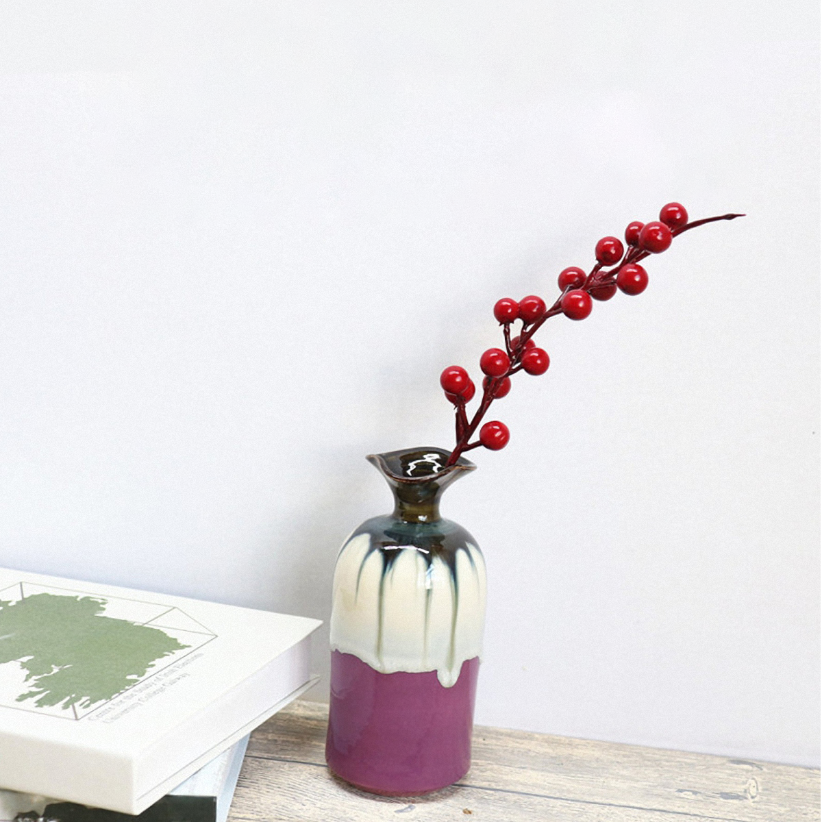 Art And Craft For Xmas - 10Pcs Artificial Flower Branches with Bright