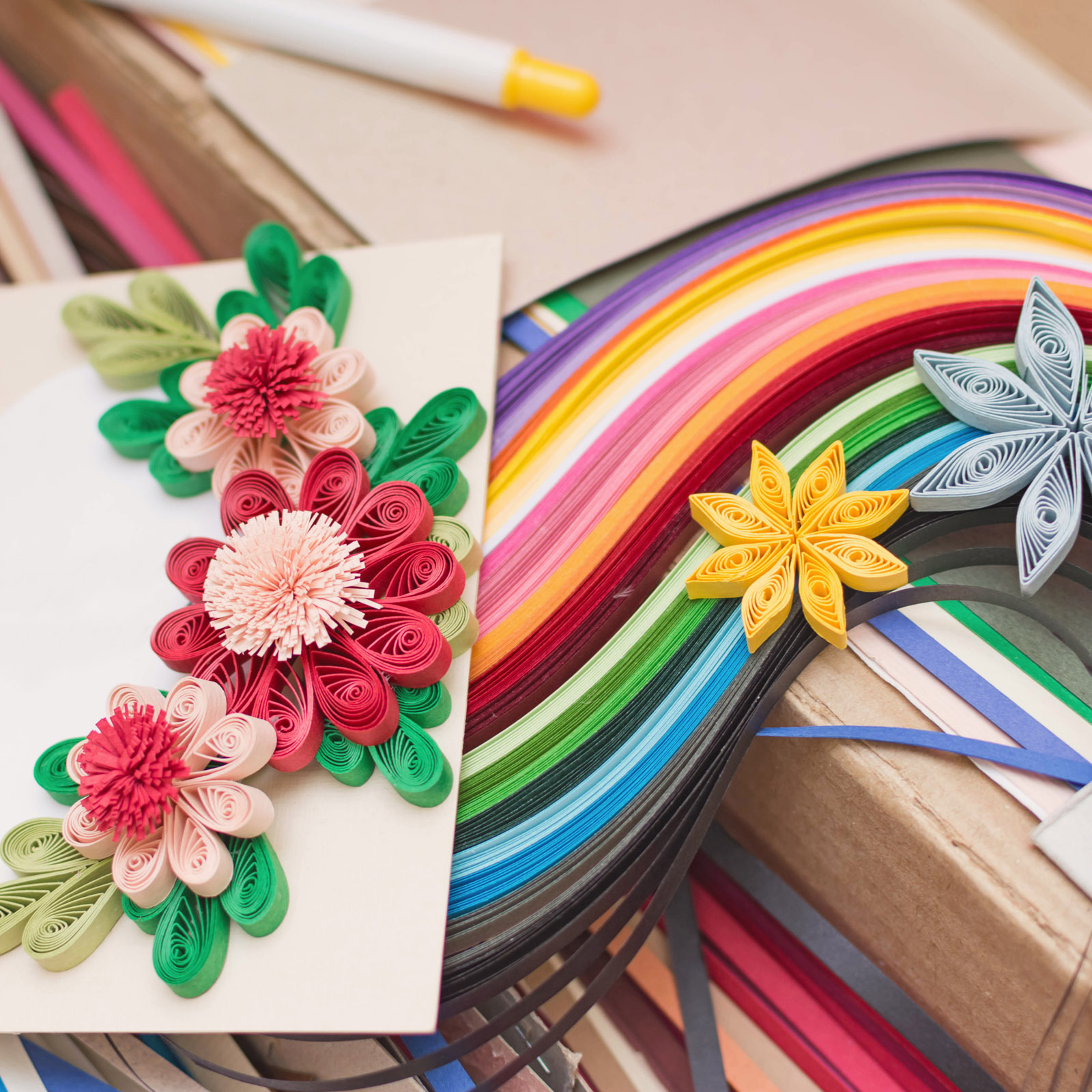 Art & Craft Paper Quilling - 600/840pcs Quilling Strips Paper 5mm 0.2