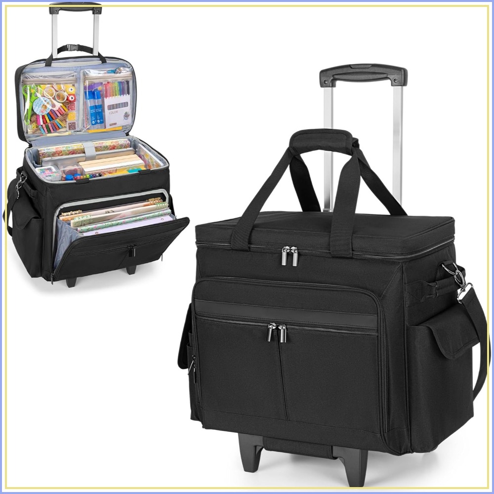 Art Craft Activity - Rolling Scrapbook Tote with Expandable File