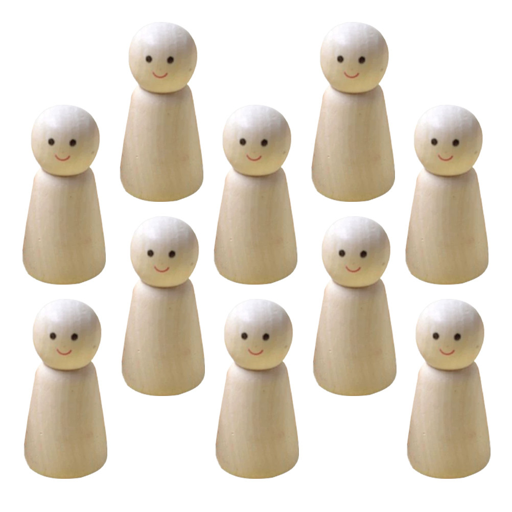 Art Craft Painting - 10pcs Wooden Peg Diy Craft Kits