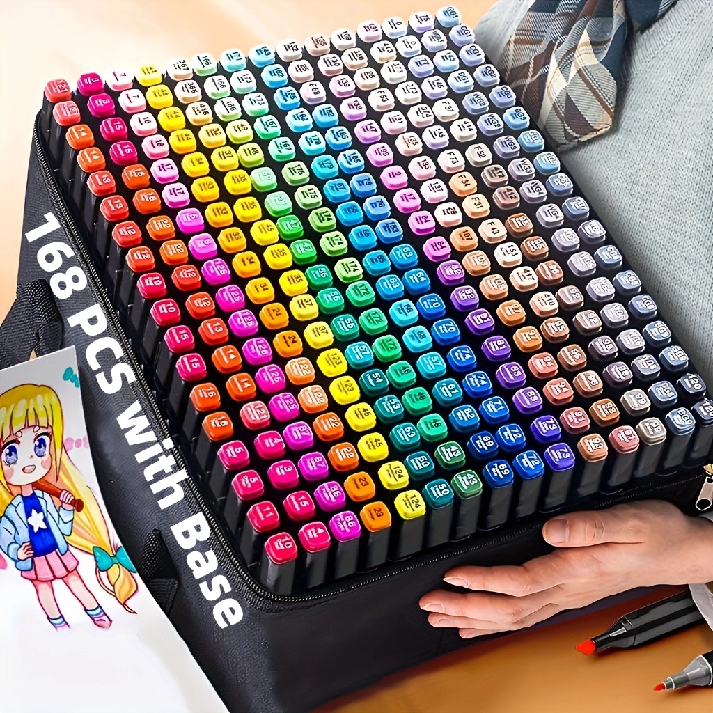 Illustration Marker Set - 40/60/80/132/180/274 Colors Alcohol Drawing Markers Dual