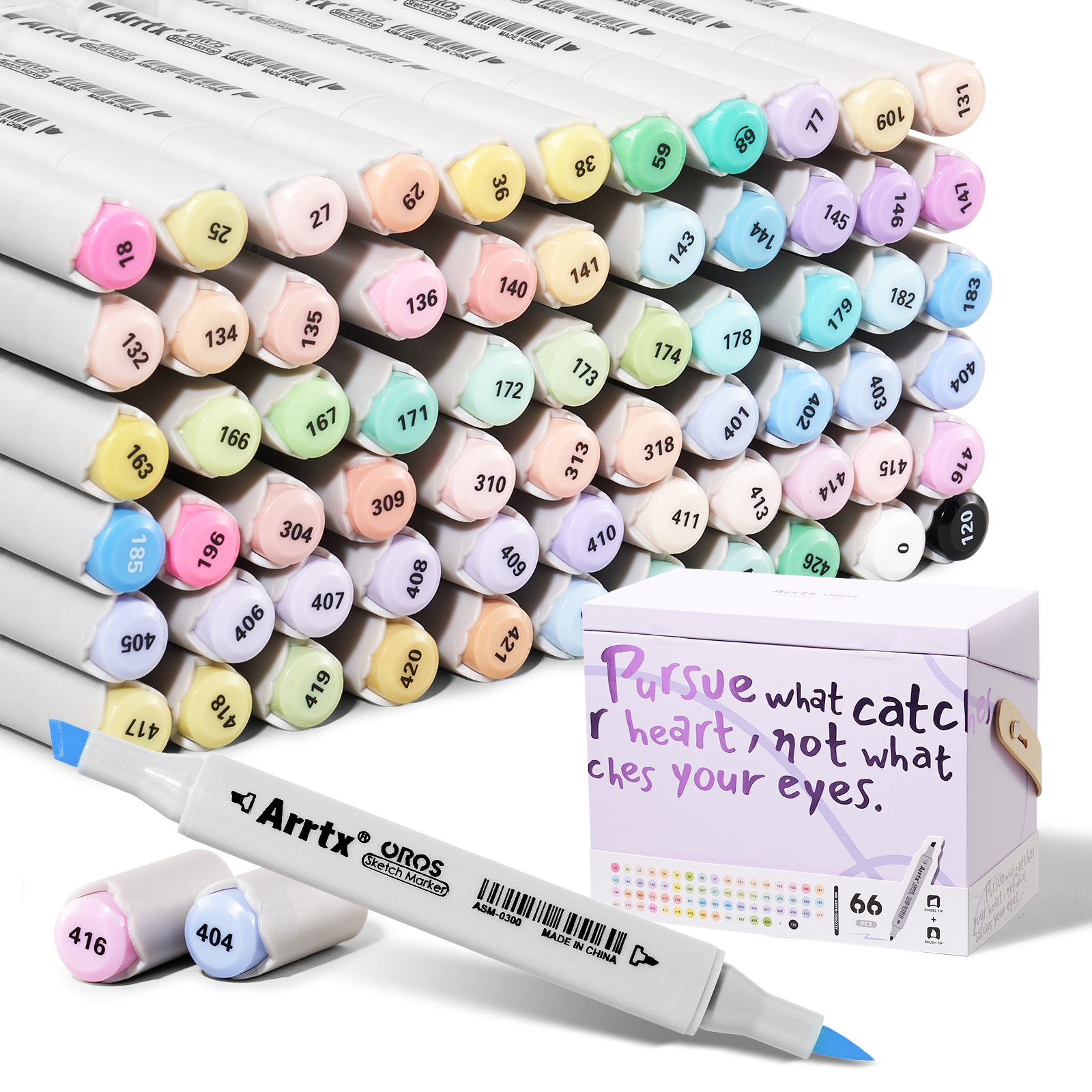 Illustration Marker Set - Arrtx Oros 66 Pastel Colors Alcohol