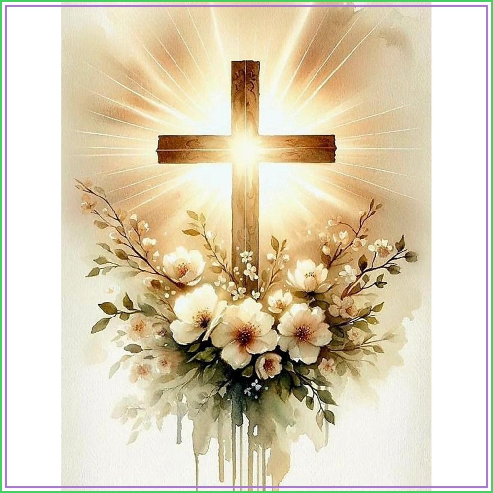 Art Craft Painting - Religious Cross Diamond Art Kits for