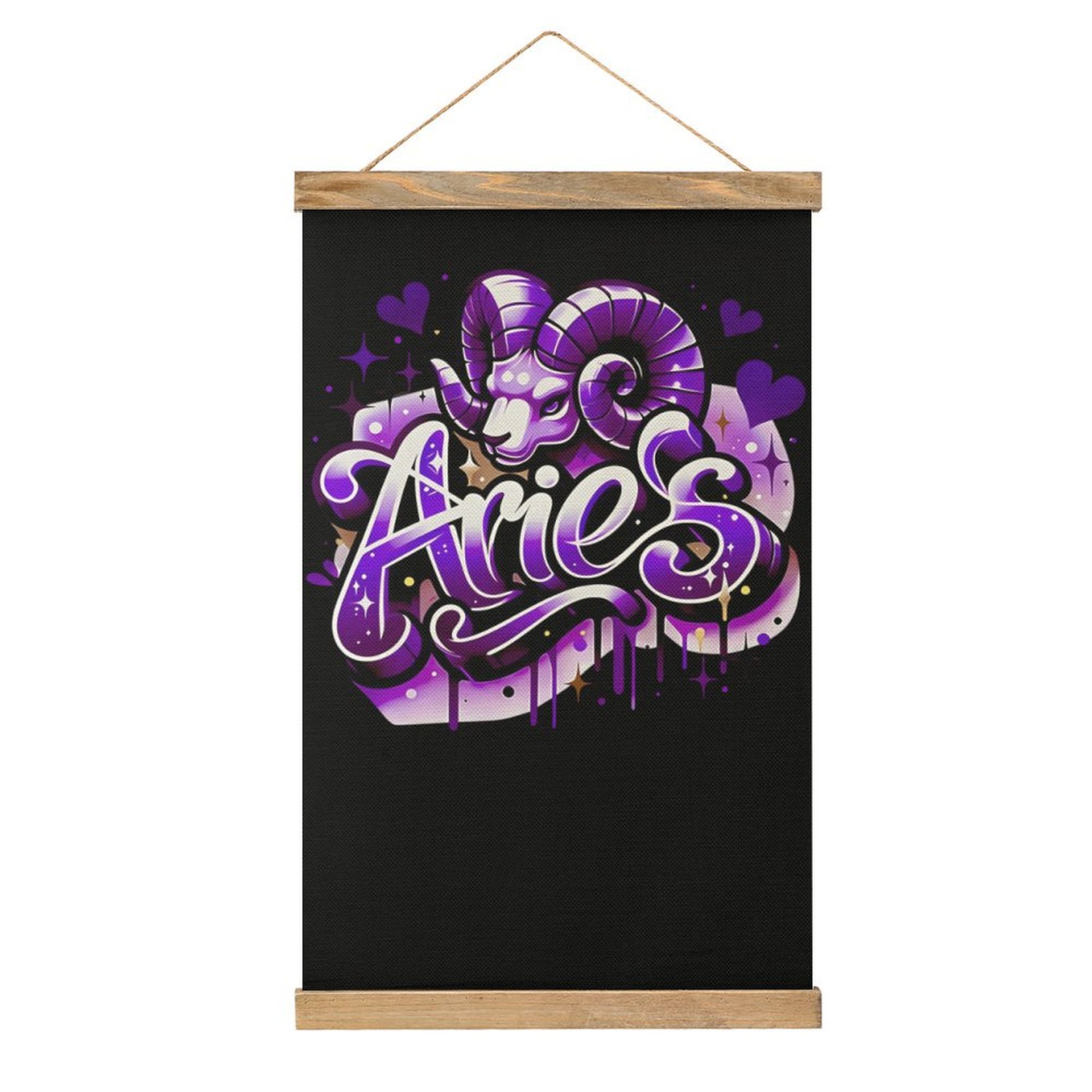 Art Craft Kitchen - Graphic Aries Zodiac Art Linen Hanging