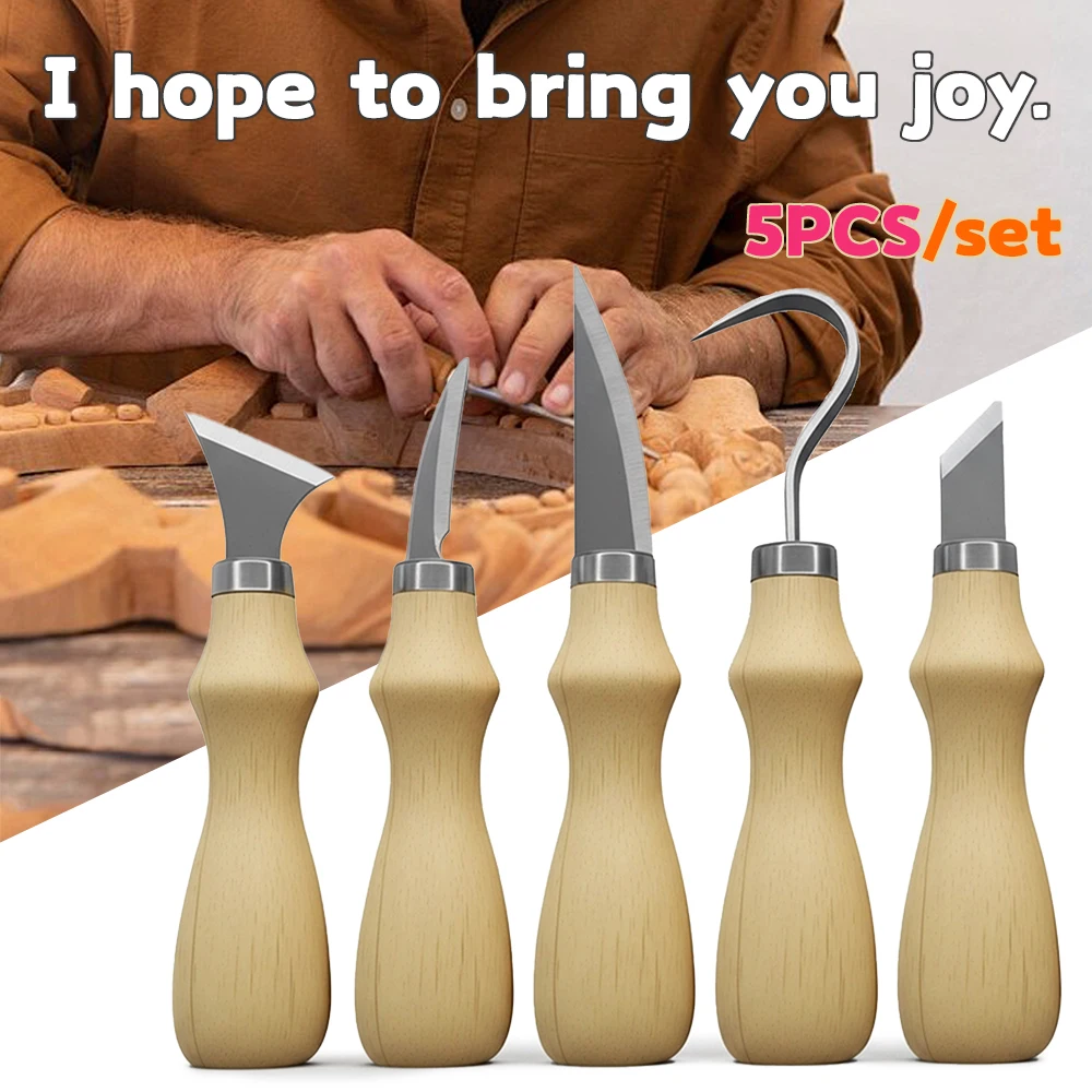 5Pcs Wood Carving Tools Set,Cu - Craft Art Set recensie en prijs