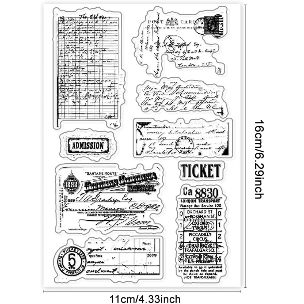 Retro Ticket Clear Stamps for  - Art Craft Activity recensie en prijs