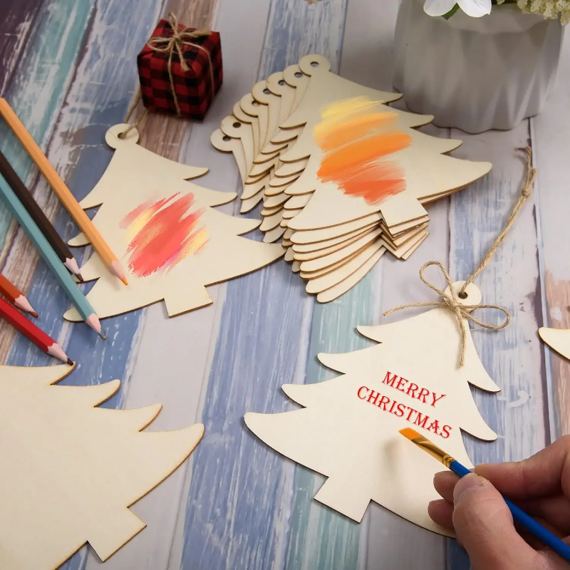 Paintable Blank Wooden christm - Art And Craft For Xmas recensie en prijs