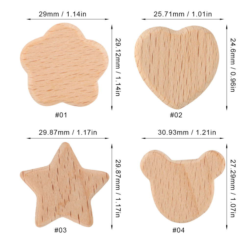 Kovict 15pcs Beech Wood Bear F - Art Craft Handmade recensie en prijs
