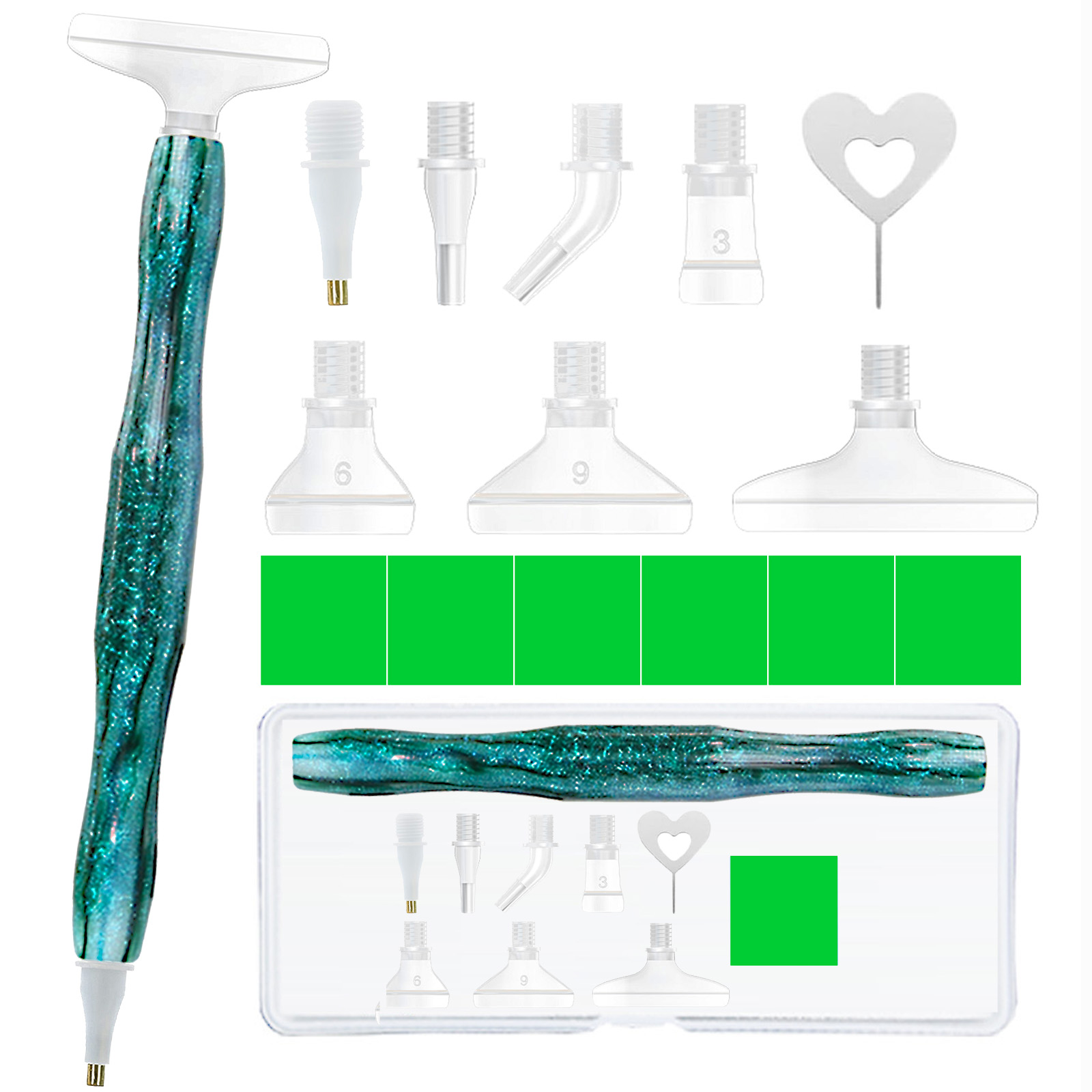 Diamond Paintbrush Set (Green) - Craft Art Set recensie en prijs