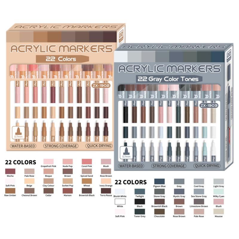 Skin Color / Gray Acrylic Mark - Illustration Marker Set recensie en prijs