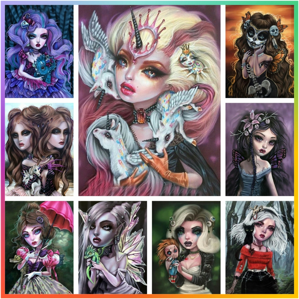 Cartoon Dark Girl Diamond Pain - Art Craft Disney recensie en prijs