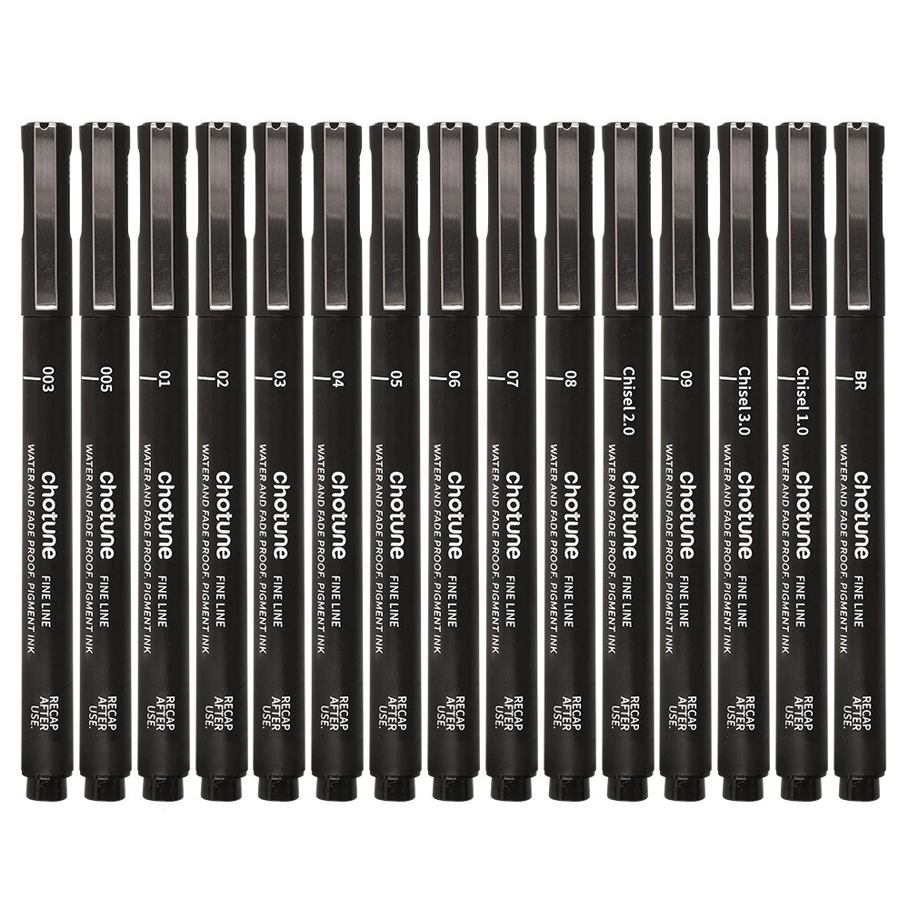 Black Micro Pens,15 Sizes,Wate - Illustration Marker Set recensie en prijs