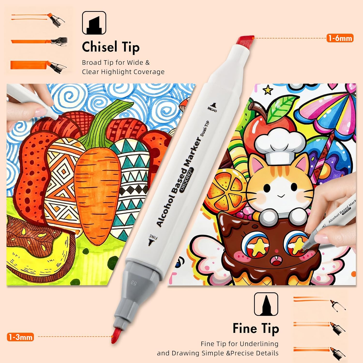 Alcohol Markers Set 80 Colors, - Illustration Marker Set recensie en prijs