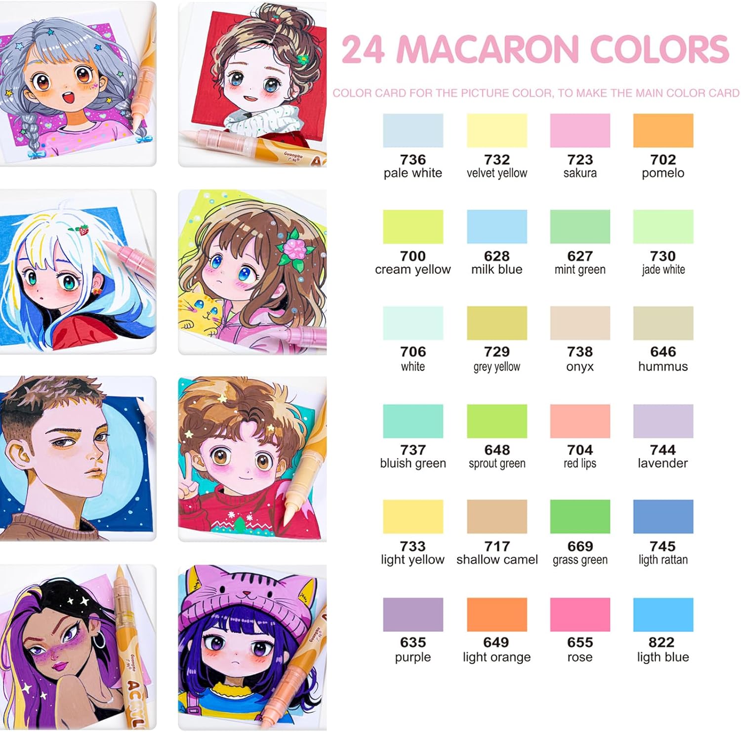 24 Color Skin Tones/Macaron Ar - Illustration Marker Set recensie en prijs