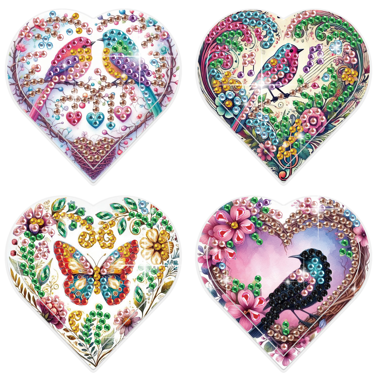 4PCS Diamond Painting Heart Sh - Craft Art Set recensie en prijs