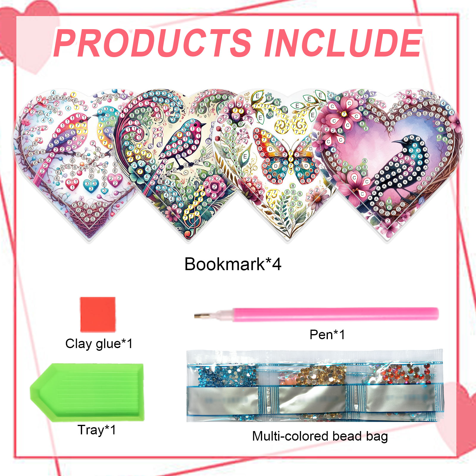 4PCS Diamond Painting Heart Sh - Craft Art Set recensie en prijs
