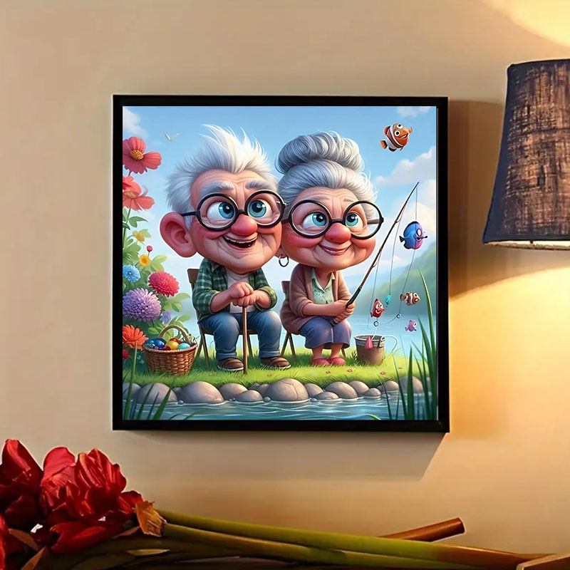 Grandparents Fishing Diamond P - Art Craft Adult recensie en prijs