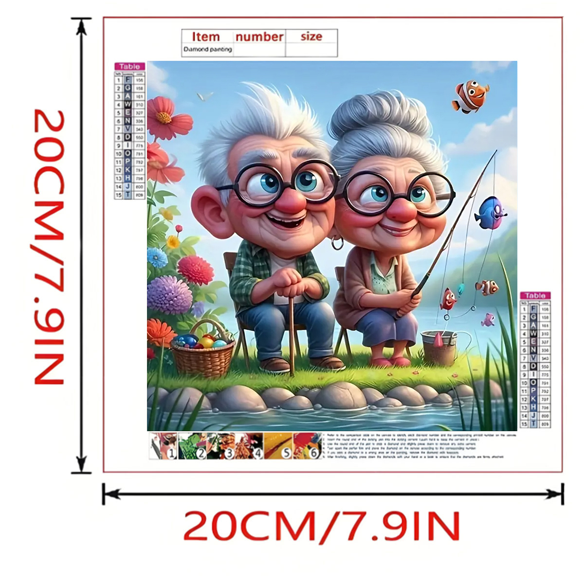 Grandparents Fishing Diamond P - Art Craft Adult recensie en prijs