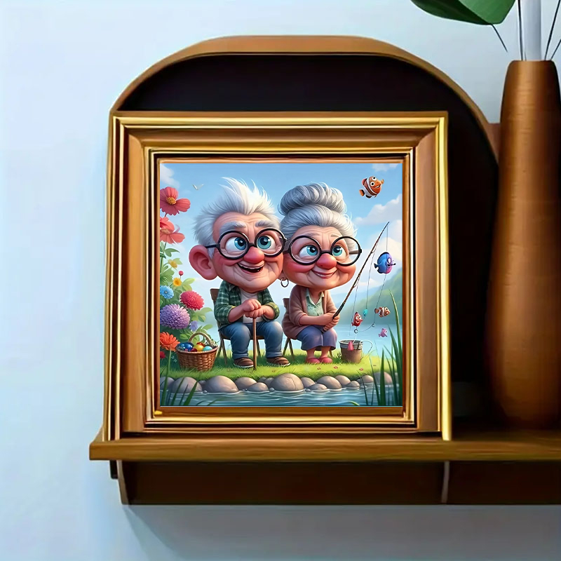 Grandparents Fishing Diamond P - Art Craft Adult recensie en prijs