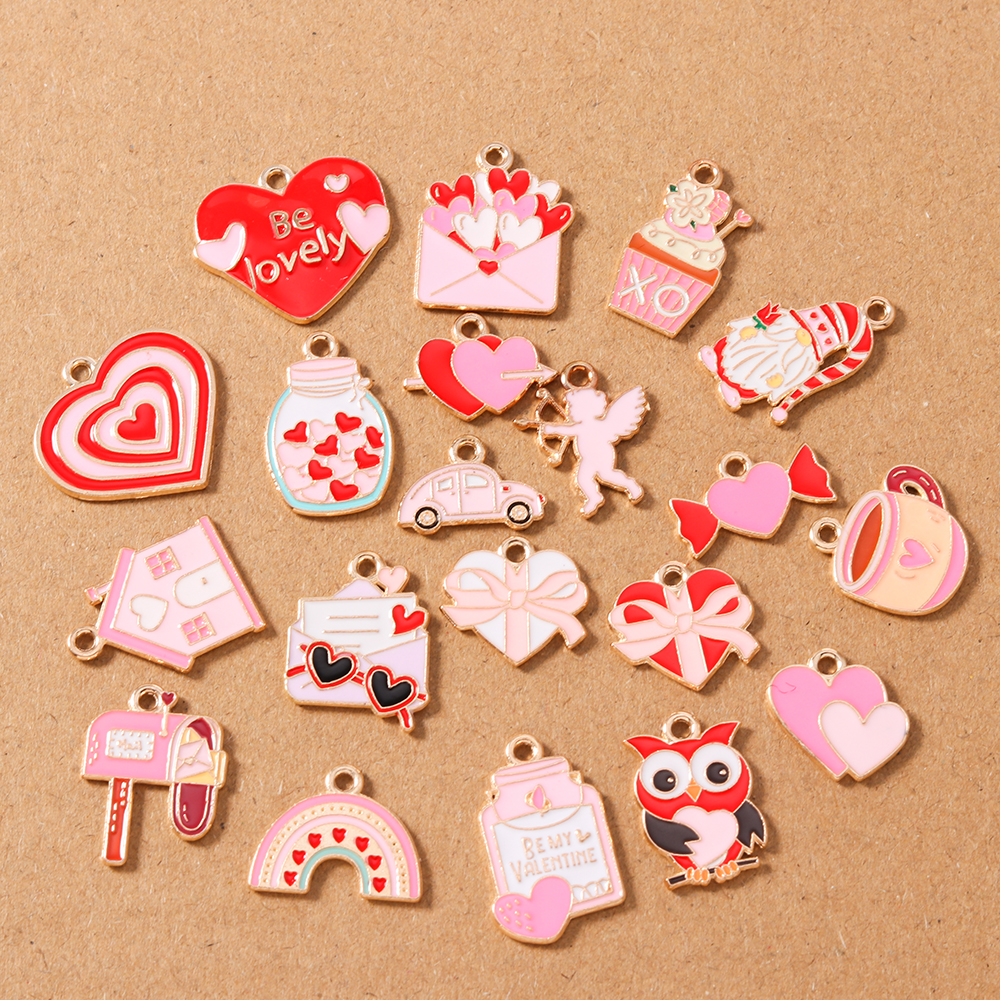 10pcs Cute Enamel Love Heart P - Art Craft Handmade recensie en prijs