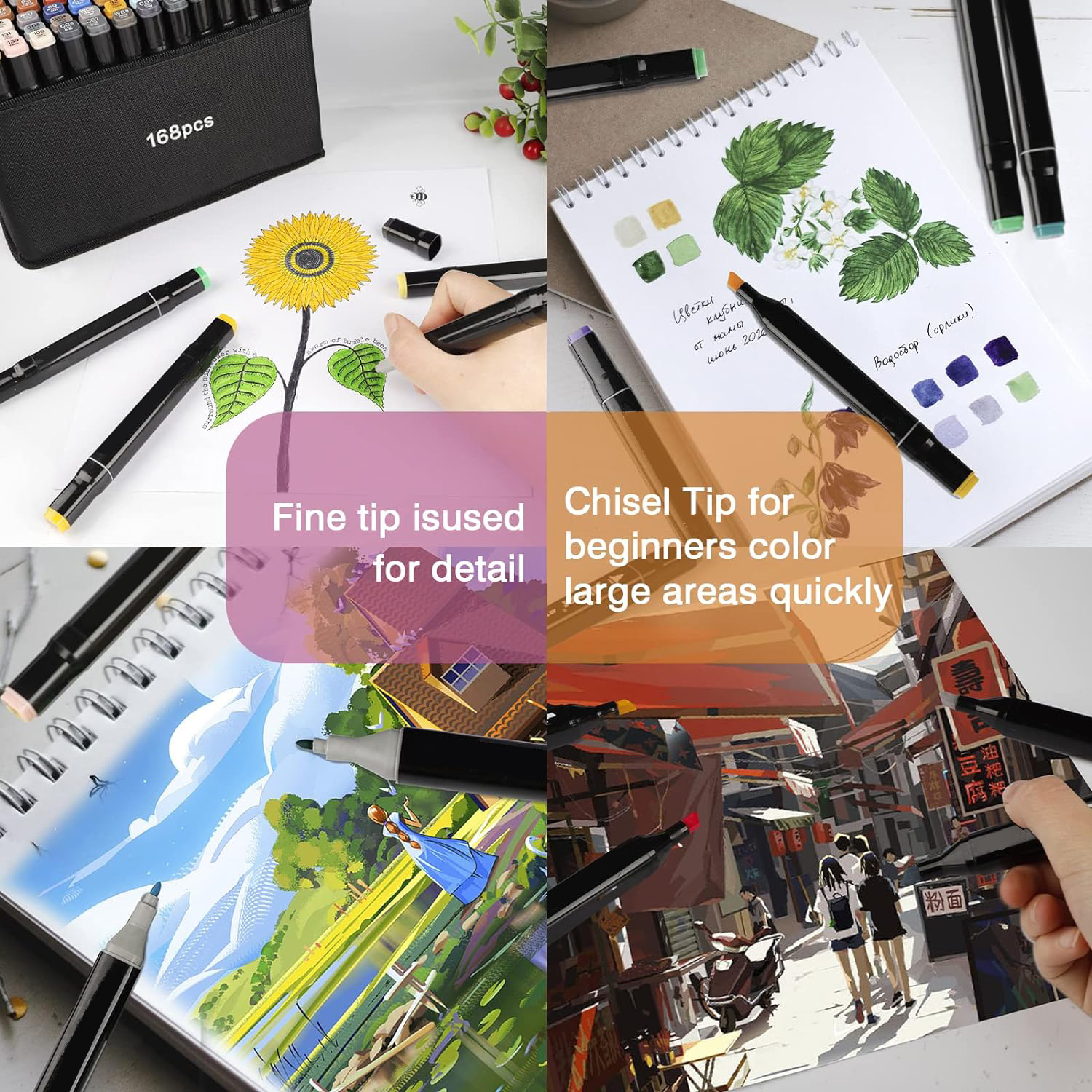 24/48/80/120/168/262 Colors Pr - Illustration Marker Set recensie en prijs