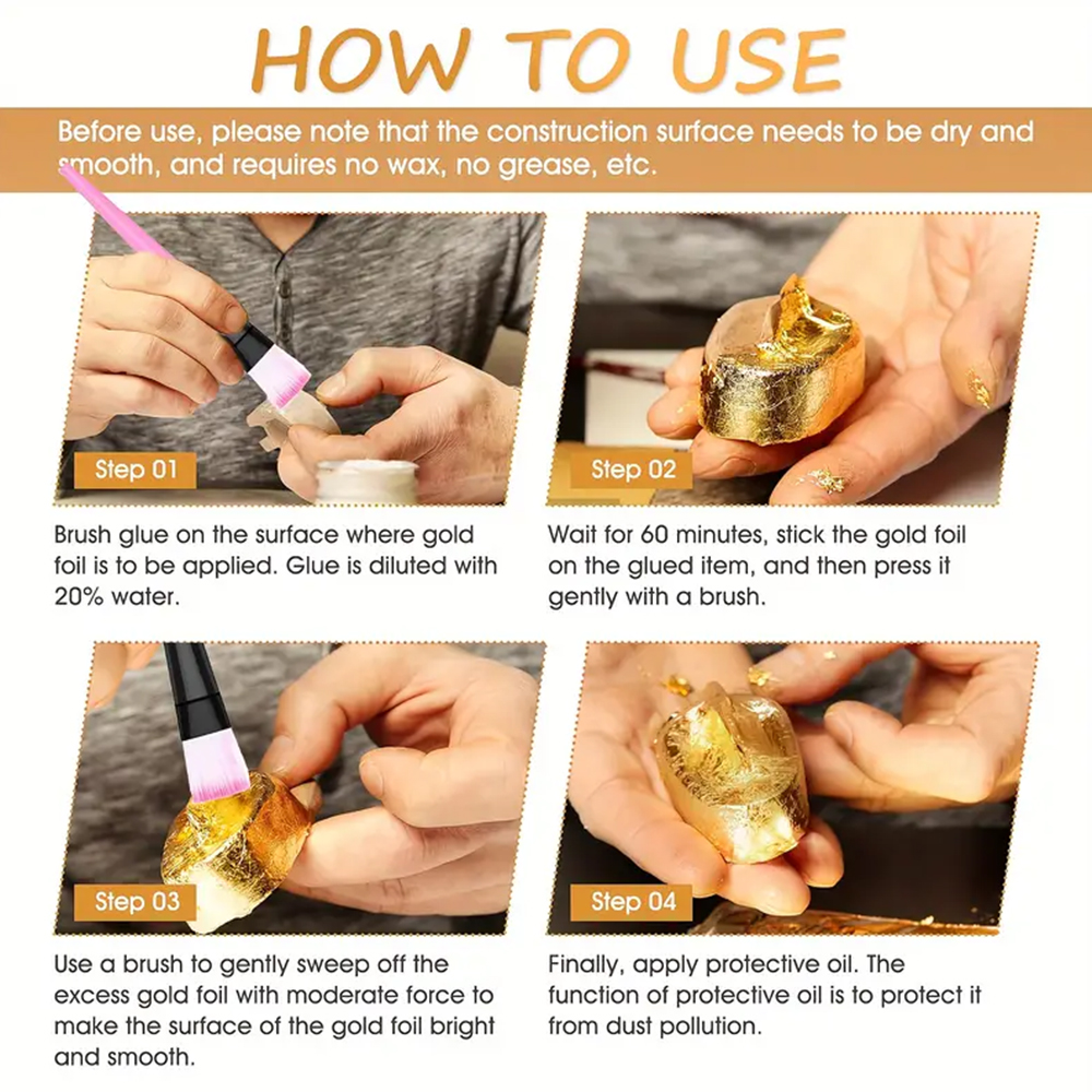 100ML/200ML Golden Foil Adhesi - Craft Art Set recensie en prijs