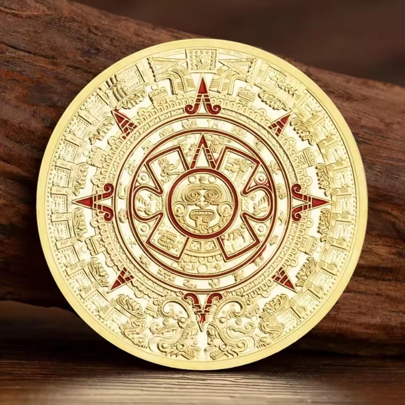 Gold Plated Mayan Aztec Calend - Art Craft Letter A recensie en prijs