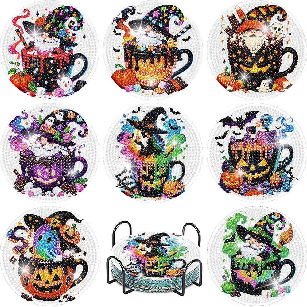 8PCS 5D Halloween Gnome Diamon - Craft Art Set recensie en prijs