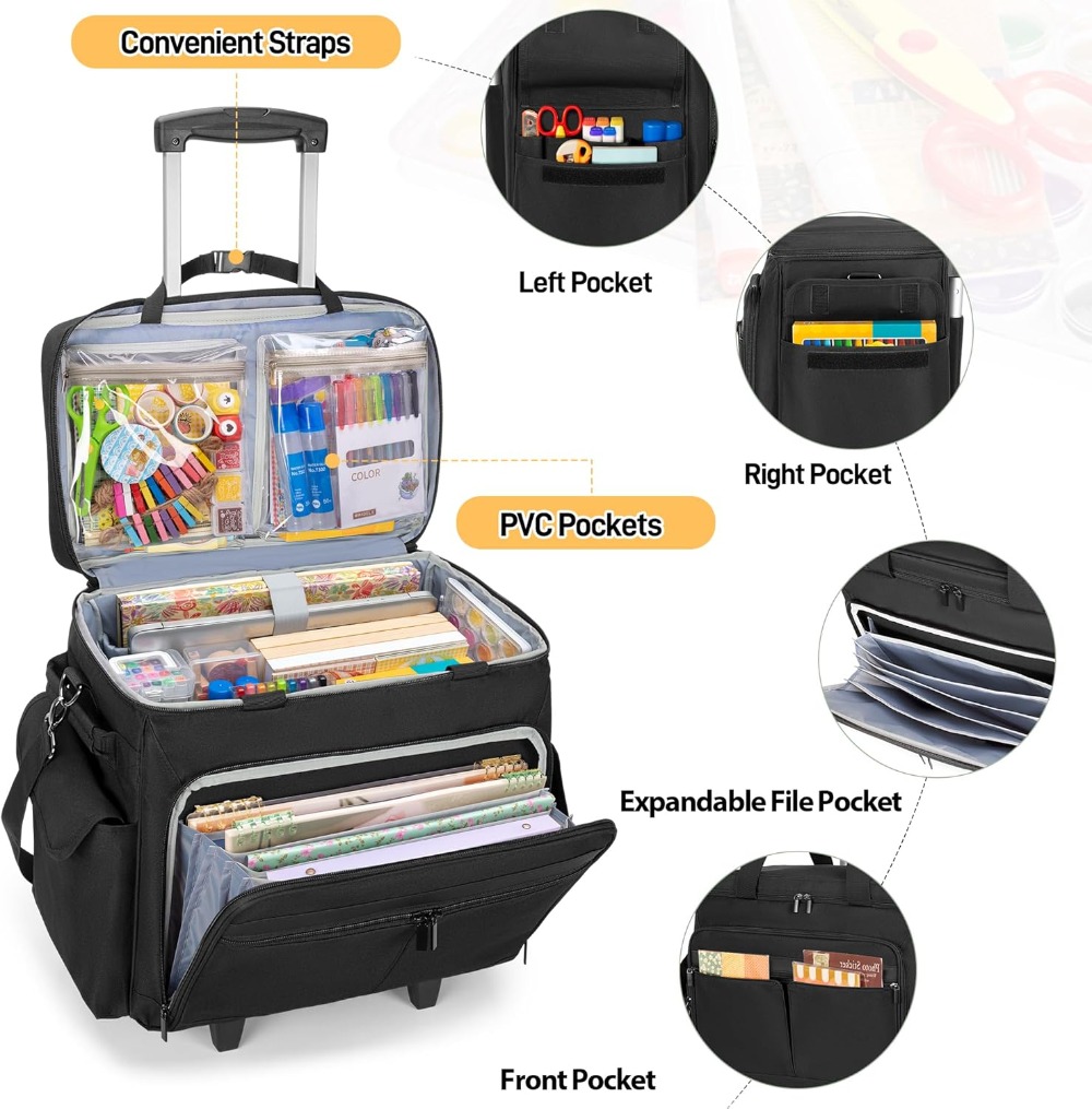 Rolling Scrapbook Tote with Ex - Art Craft Activity recensie en prijs