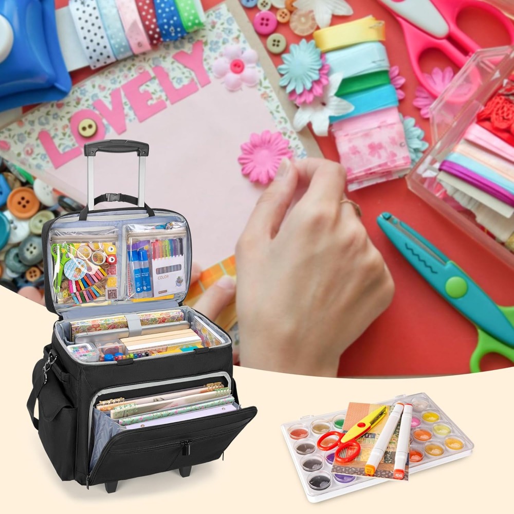 Rolling Scrapbook Tote with Ex - Art Craft Activity recensie en prijs