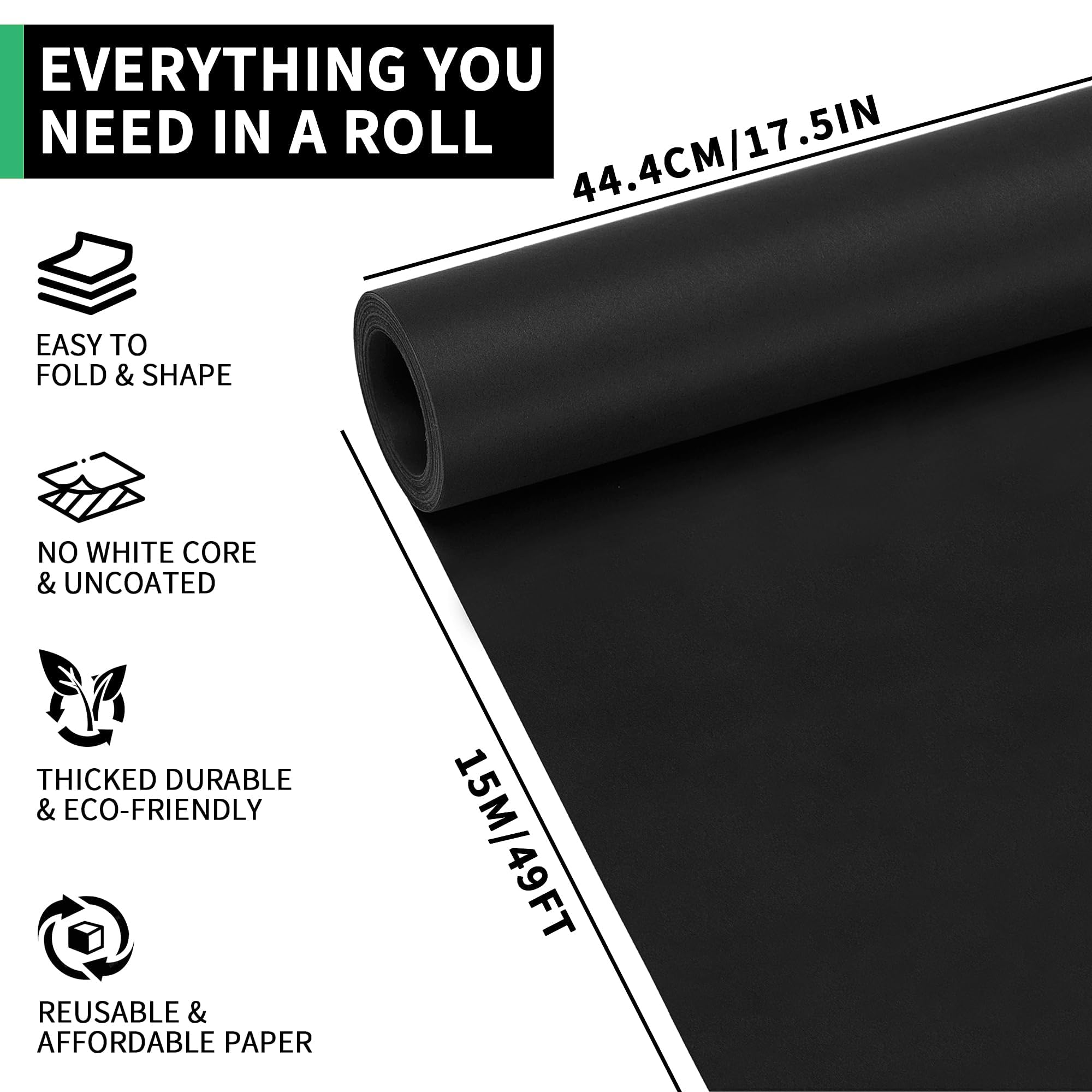kraft paper Black Wrapping Pap - Wallpaper Art And Craft recensie en prijs