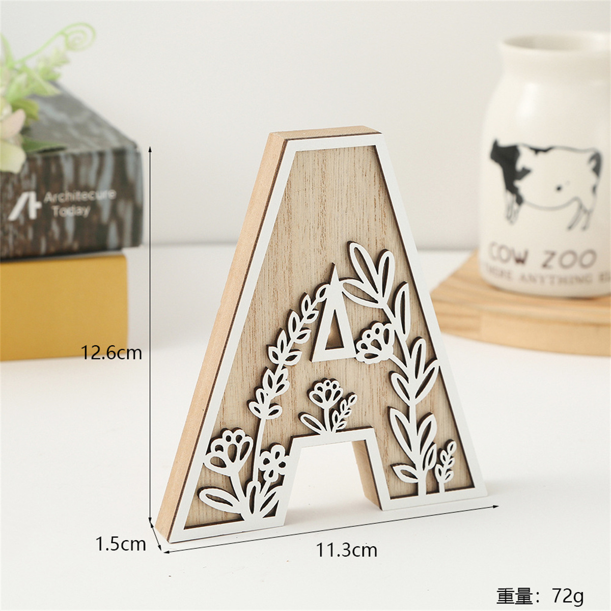1Pcs Raw Wood White Engrave 26 - Art And Craft For Xmas recensie en prijs
