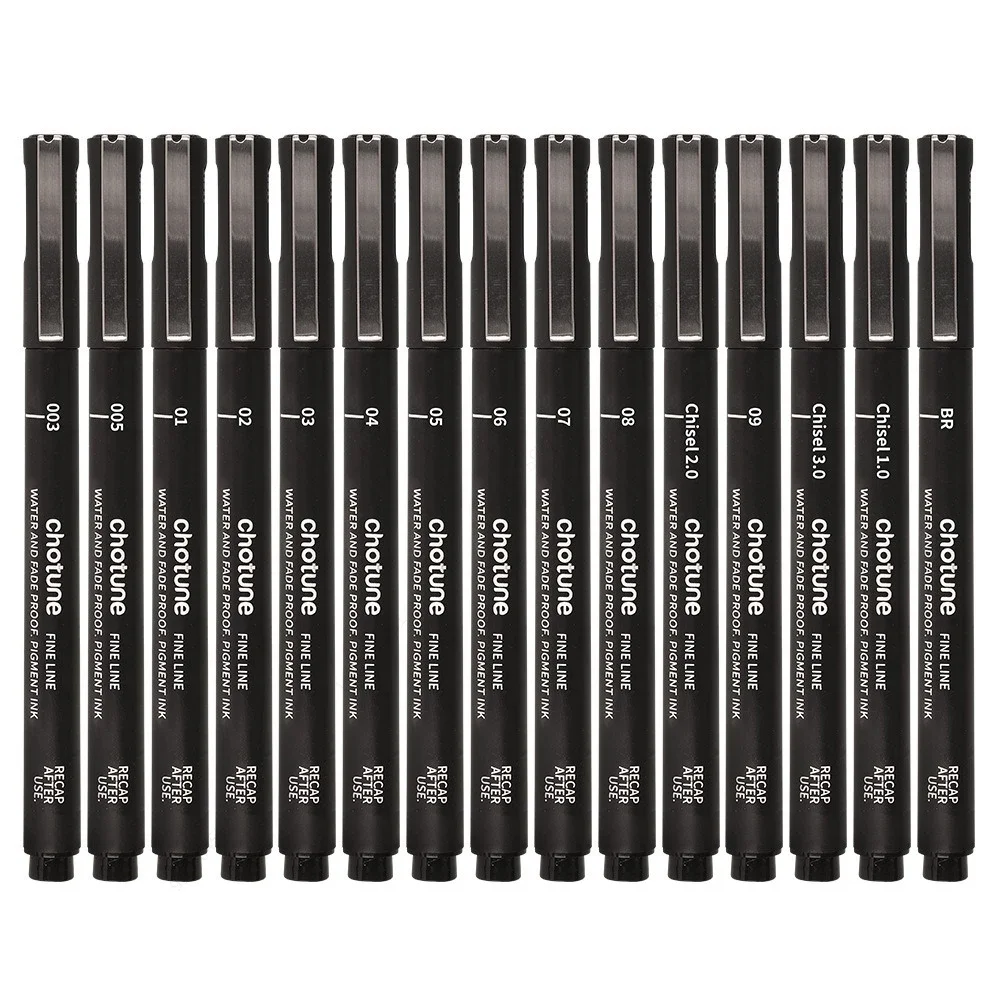 Black Micro Pens,15 Sizes,Wate - Illustration Marker Set recensie en prijs