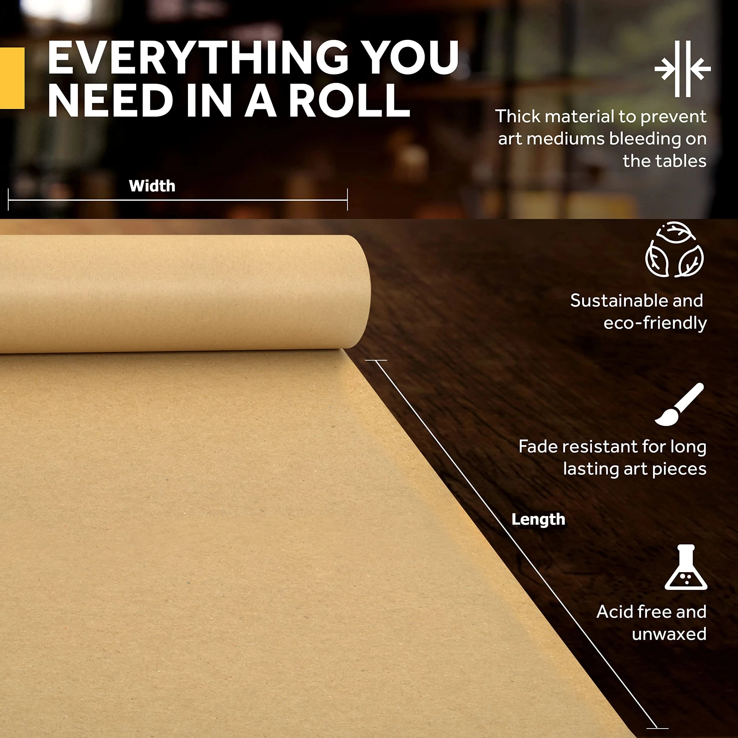 Kraft Paper Brown Ideal for Gi - Wallpaper Art And Craft recensie en prijs