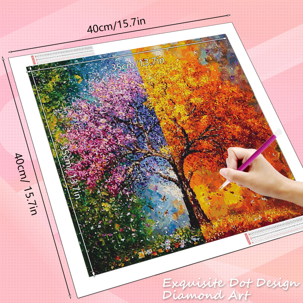 HUACAN Diamond Art Square Tree - Art And Craft Autumn recensie en prijs