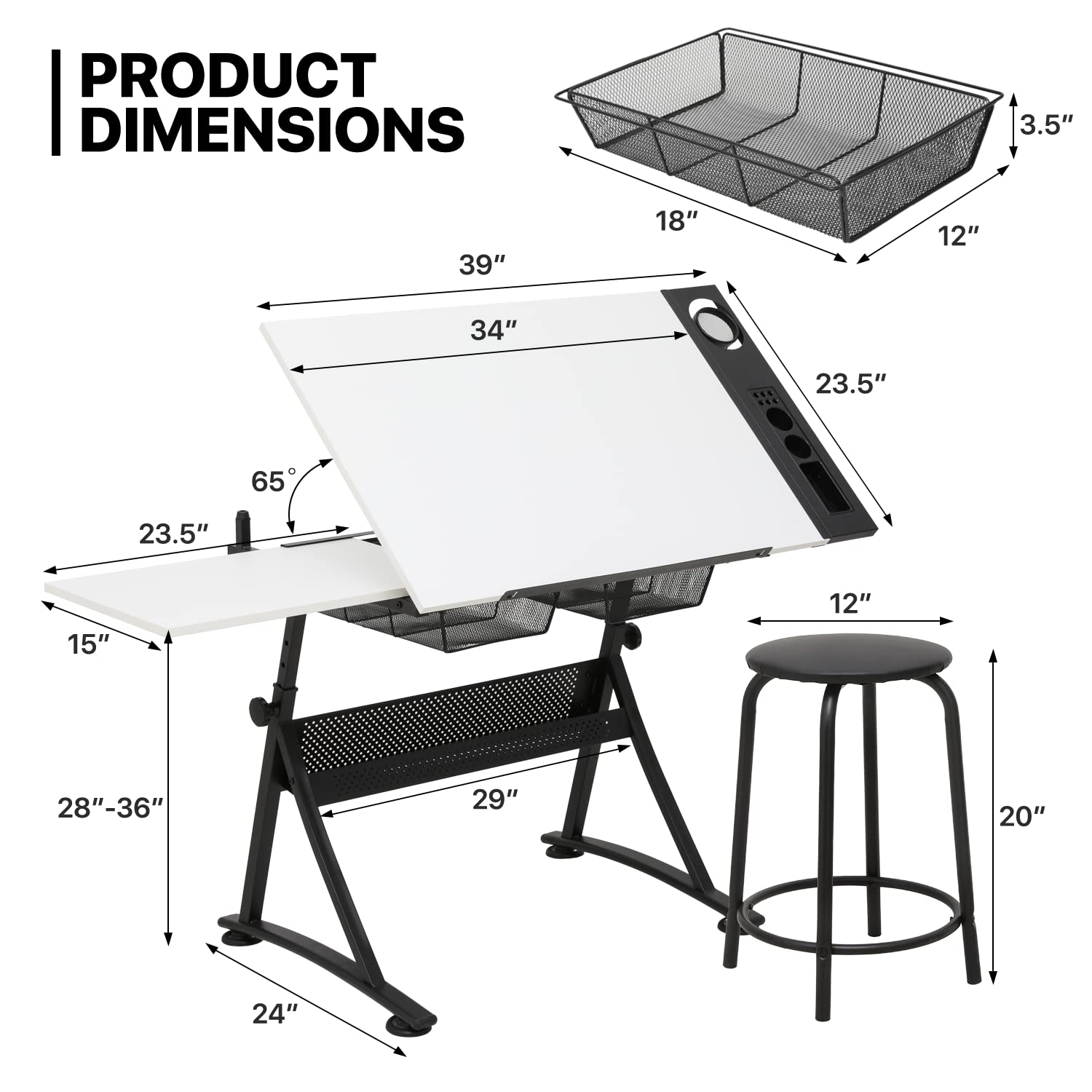 Art Deco Drafting Table, Heigh - Art & Craft Job Vacancies recensie en prijs