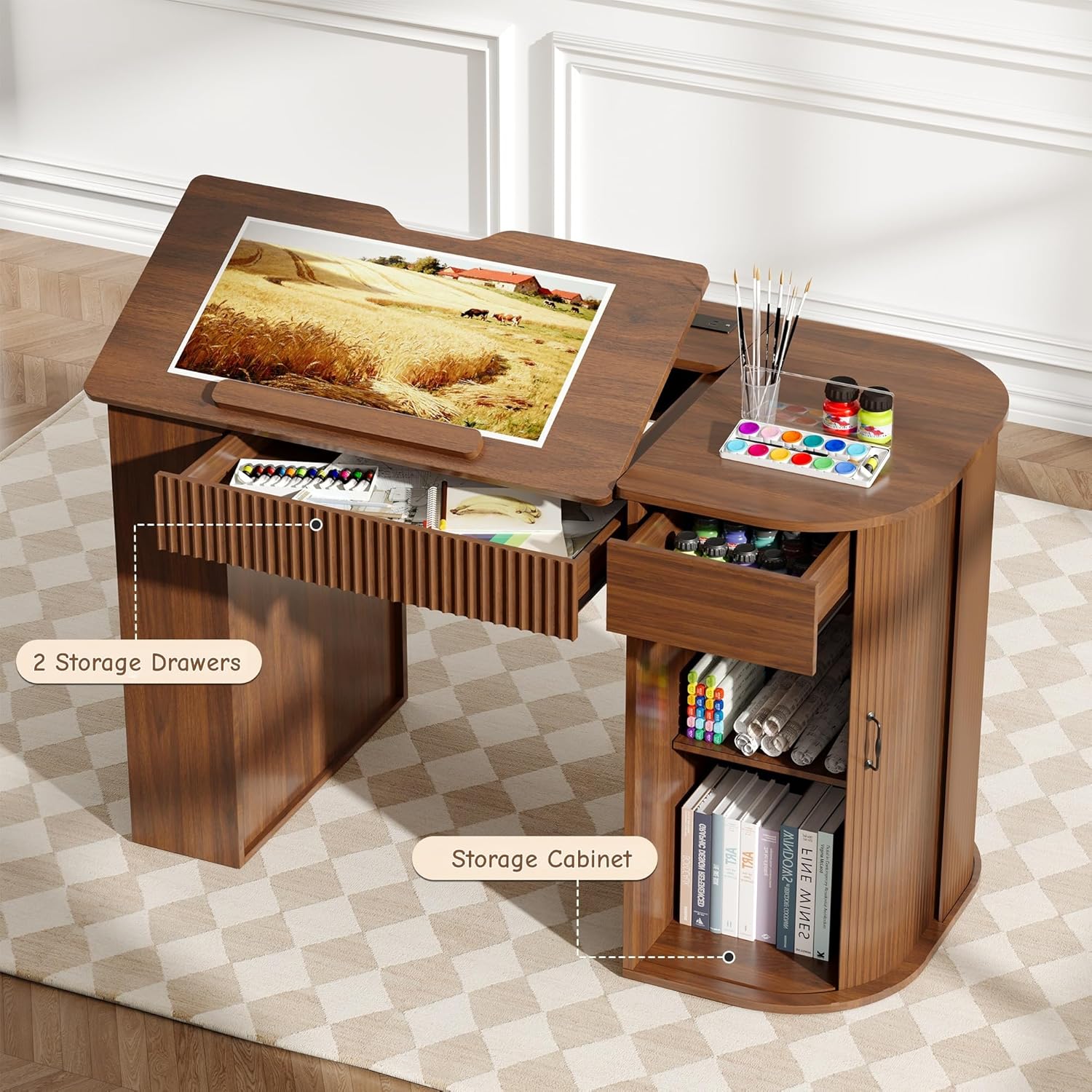 Drafting Table with Storage Ca - Art & Craft Job Vacancies recensie en prijs