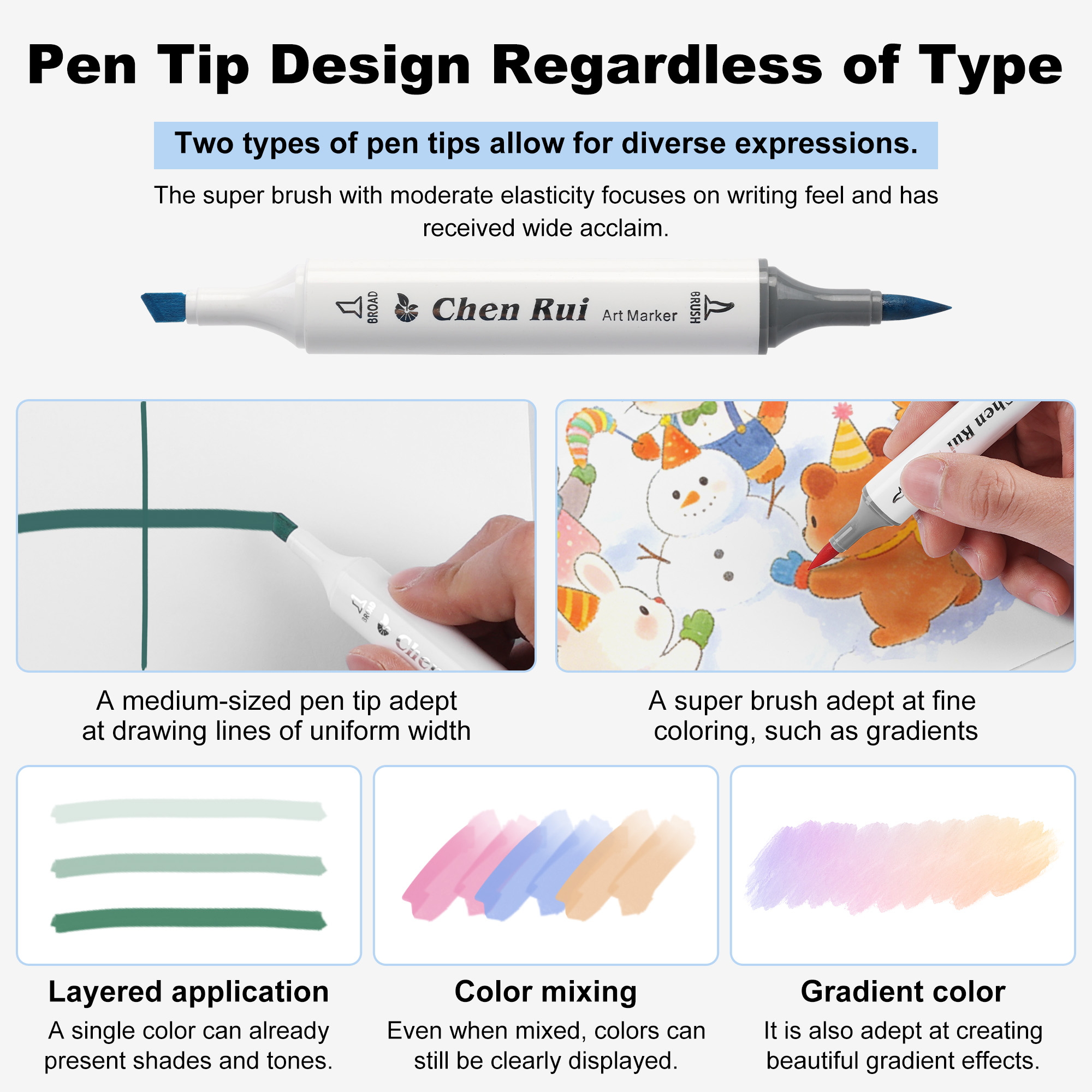 Chen Rui Dual Tip Art Markers  - Illustration Marker Set recensie en prijs