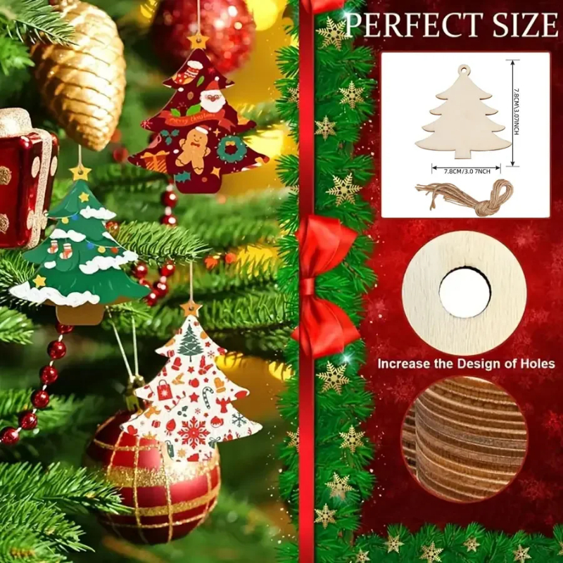 DIY Paintable Blank Wooden Chr - Art And Craft For Xmas recensie en prijs