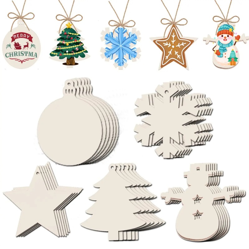10pcs DIY Wooden Christmas Bal - Art And Craft For Xmas recensie en prijs