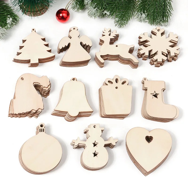 10pcs DIY Wooden Christmas Bal - Art And Craft For Xmas recensie en prijs