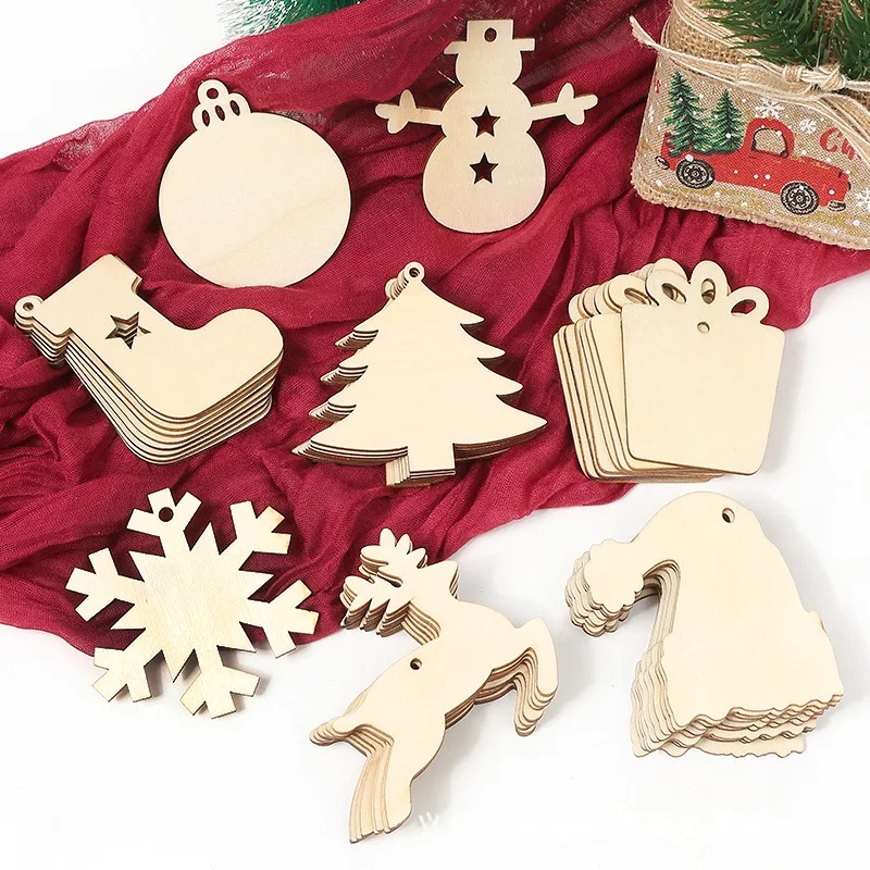 10pcs DIY Wooden Christmas Bal - Art And Craft For Xmas recensie en prijs