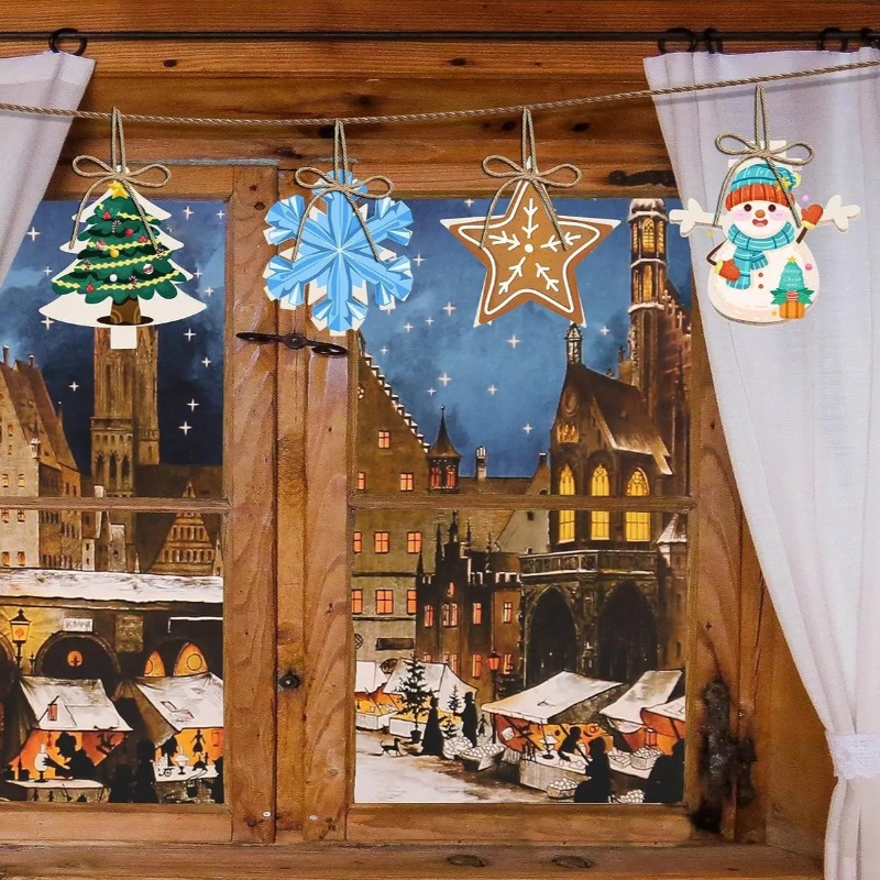 10pcs DIY Wooden Christmas Bal - Art And Craft For Xmas recensie en prijs