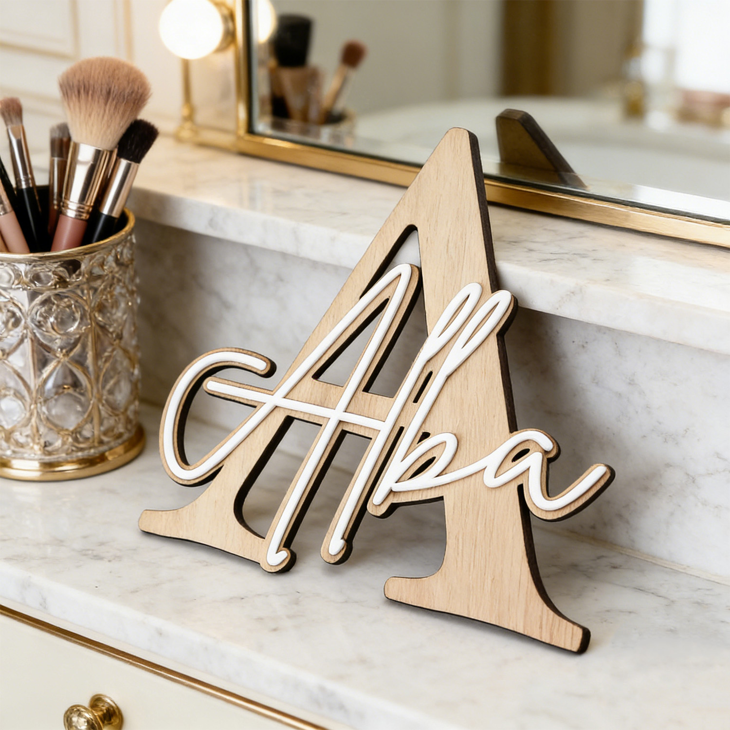 1pc Double-layer Wooden Name D - Art Craft Christmas recensie en prijs